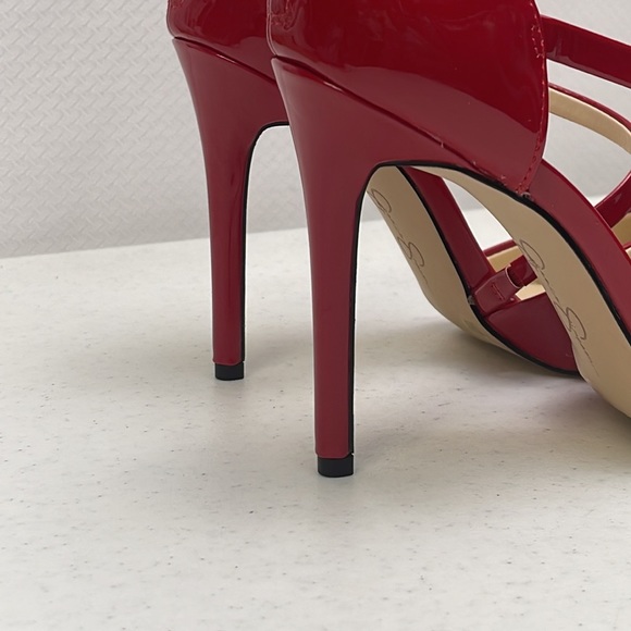 Jessica Simpson Crossover Red High Heels - Picture 10 of 12